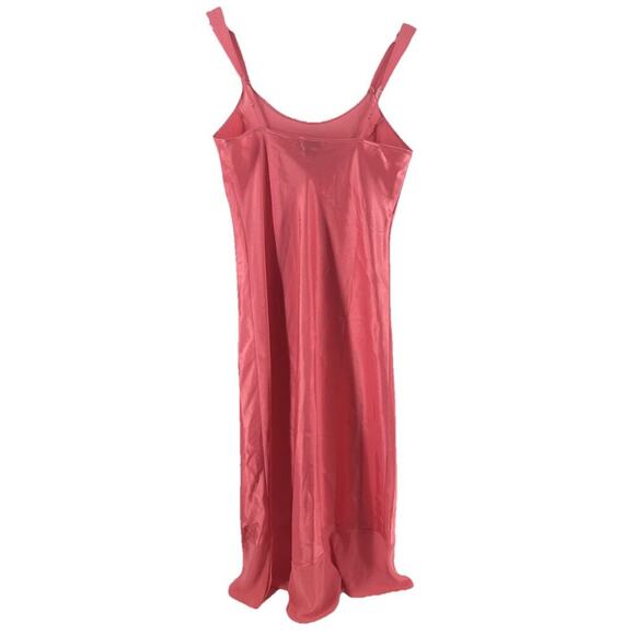 Jones New York Satin Slip Dress Gown Small Midi Fairycore Salmon Peach DD04 - Picture 2 of 15